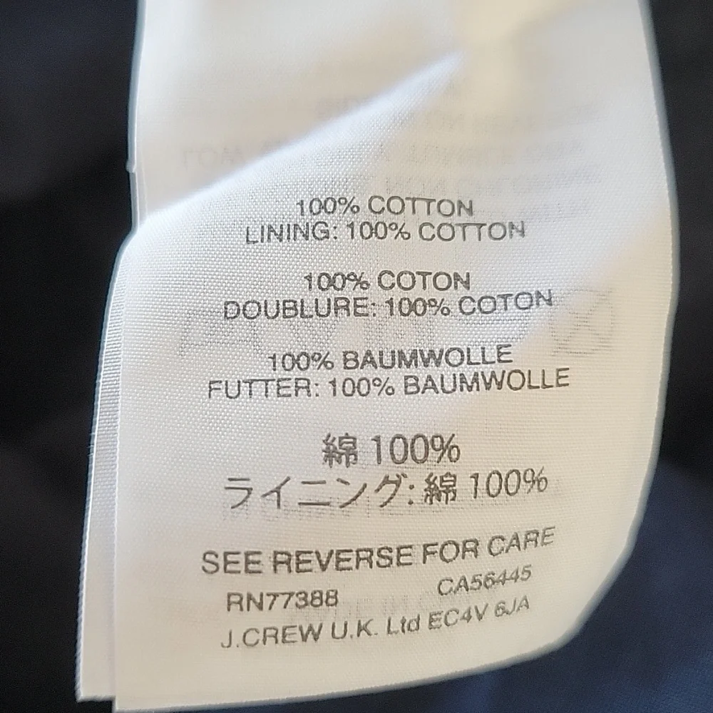 J.Crew Double Strap Cotton Sundress Navy & White Size 4